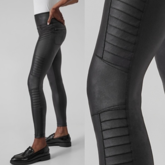 Athleta Delancey Gleam Moto Tight 3X Black NWT - Picture 1 of 7